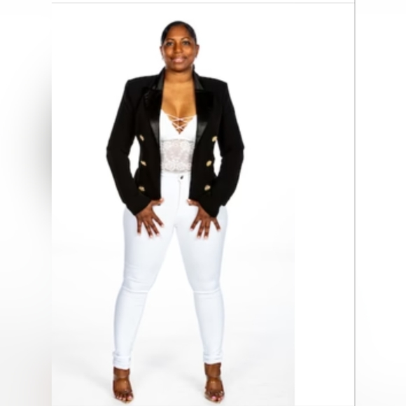 Black Tuxedo Blazer - Picture 2 of 2